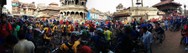 Participants gathered around Patan Durbar Square during Kathmandu Kora Cycling Challenge 2014