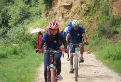around Dharmasthali - Tokha during Kathmandu Kora cycling challenge 2014 (#kora14)